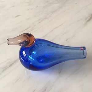 Iittala Vigna Colori Water Blue & Red Garnet Bird